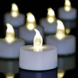 LED Tea Lights 12 Pack, Flameless Battery Operated Candles, 200+ Hours Flickering Warm White, Realistic Fake Tealights for Weddings, Home Decor, Parties LED Tea Lights 12 Pack, Flameless Battery Operated Candles, 200+ Hours Flickering Warm White, Realistic Fake Tealights for Weddings, Home Decor, Parties