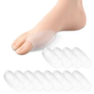 Kifmurase 12 Pcs Clear Gel Bunion Cushion Protector, Soft Toe-Bunion Relief Guards with Separator for Realigning Big Toe and Relieving Pain Kifmurase 12 Pcs Clear Gel Bunion Cushion Protector, Soft Toe-Bunion Relief Guards with Separator for Realigning Big Toe and Relieving Pain