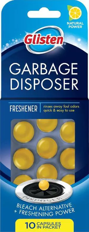 Glisten Garbage Disposer Freshener & Deodorizer Lemon Scent 10 Capsules Glisten Garbage Disposer Freshener & Deodorizer Lemon Scent 10 Capsules
