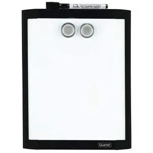 Quartet MHOW8511-BK Magnetic Dry Erase Whiteboard, 8-1/2" x 11", Black Frame, with 1 Dry Erase Marker and 2 Magnets Quartet MHOW8511-BK Magnetic Dry Erase Whiteboard, 8-1/2" x 11", Black Frame, with 1 Dry Erase Marker and 2 Magnets