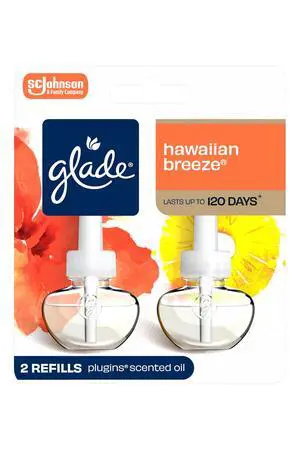 Glade PlugIns Air Freshener Refills, Hawaiian Breeze, 1.34 Fl Oz, 2 Count Glade PlugIns Air Freshener Refills, Hawaiian Breeze, 1.34 Fl Oz, 2 Count