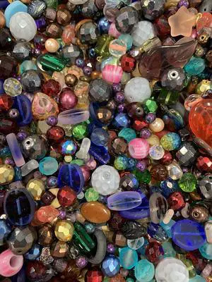 Glass Beads Assortment, 4-18mm, Half Pound, Colorful Crystal for Jewelry Making, DIY Lamp Work, Arts and Crafts Glass Beads Assortment, 4-18mm, Half Pound, Colorful Crystal for Jewelry Making, DIY Lamp Work, Arts and Crafts