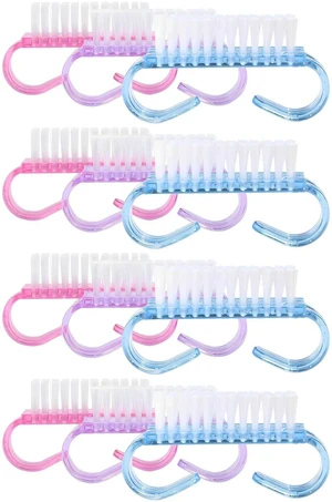 12-Pack Handle Grip Nail Brush Assorted Color, Fingernail Scrub Brushes for Toes and Nails, Pedicure Brushes for Men and Women 12-Pack Handle Grip Nail Brush Assorted Color, Fingernail Scrub Brushes for Toes and Nails, Pedicure Brushes for Men and Women