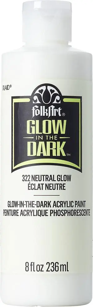 FolkArt Glow in the Dark Acrylic Paint 8oz Neutral FolkArt Glow in the Dark Acrylic Paint 8oz Neutral