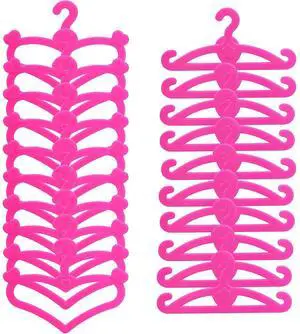 62 Pcs Pink Plastic Hangers for 11.5Inch Doll Clothes Gown Dress Outfit Holders Accessories 62 Pcs Pink Plastic Hangers for 11.5Inch Doll Clothes Gown Dress Outfit Holders Accessories