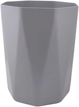 Mainstays 5Gal Gray Geometric Bathroom Wastebasket, Open Top, Polypropylene Mainstays 5Gal Gray Geometric Bathroom Wastebasket, Open Top, Polypropylene
