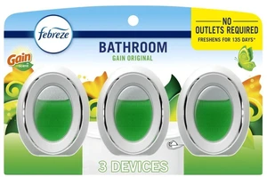 Febreze Bath Air Freshener Odor-Fighting, Gain Original Scent, 3 Count Febreze Bath Air Freshener Odor-Fighting, Gain Original Scent, 3 Count