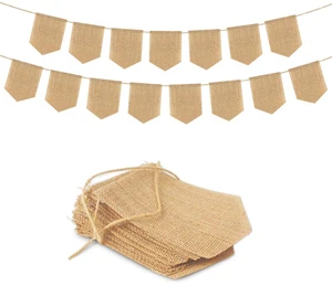 15pcs Hand-Painted DIY Burlap Banners for Kids and Adults Party Decor 15pcs Hand-Painted DIY Burlap Banners for Kids and Adults Party Decor