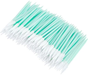 Chinco 200 Pcs 2.56" Sponge Tip Cleaning Swabs, Green Chinco 200 Pcs 2.56" Sponge Tip Cleaning Swabs, Green