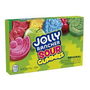 JOLLY RANCHER Sour Gummies Assorted Fruit, 3.5oz Box JOLLY RANCHER Sour Gummies Assorted Fruit, 3.5oz Box