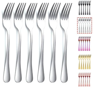 Kyraton Dinner Fork 6-Piece Set, Stainless Steel 8.17Inch, Silverware Table Forks Kyraton Dinner Fork 6-Piece Set, Stainless Steel 8.17Inch, Silverware Table Forks