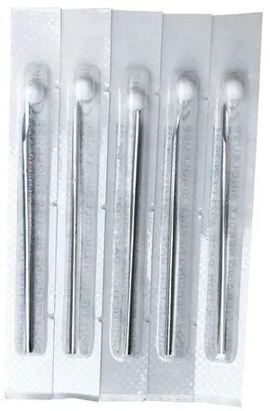 18G 5 Pieces Body Piercing Needles for Ear Navel Nose Lip Nipple 18G 5 Pieces Body Piercing Needles for Ear Navel Nose Lip Nipple