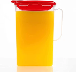 LocknLock Aqua Fridge Door Water Jug 2 Quart BPA Free Plastic Pitcher with Lid for Water, Juice, Tea & Beverages, Red LocknLock Aqua Fridge Door Water Jug 2 Quart BPA Free Plastic Pitcher with Lid for Water, Juice, Tea & Beverages, Red