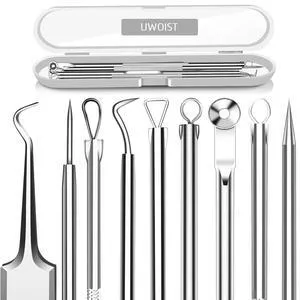 5Pcs Stainless Steel Blackhead Remover Comedone Extractor, Curved Tweezers Kit, Professional Acne Blemish Removal Tools 5Pcs Stainless Steel Blackhead Remover Comedone Extractor, Curved Tweezers Kit, Professional Acne Blemish Removal Tools