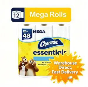 Charmin Essentials Soft Toilet Paper 12 Mega Rolls, 330 Sheets Per Roll Charmin Essentials Soft Toilet Paper 12 Mega Rolls, 330 Sheets Per Roll