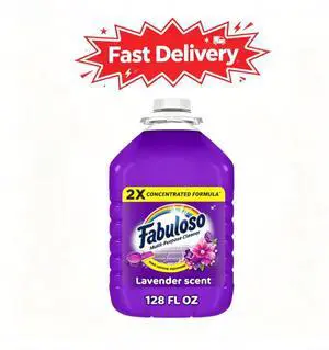 Fabuloso 2X Multi-Purpose Cleaner, No Rinse Floor Cleaner, Lavender Scent, 128 fl oz, Works On Tile, Wood And Multiple Hard Surfaces Fabuloso 2X Multi-Purpose Cleaner, No Rinse Floor Cleaner, Lavender Scent, 128 fl oz, Works On Tile, Wood And Multiple Hard Surfaces