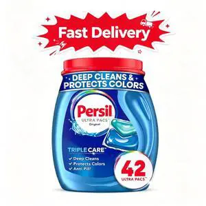 Persil Ultra Pacs Deep Clean Laundry Detergent, Original, 42 Count, Breaks Down Tough Stains On All Types Of Fabrics Persil Ultra Pacs Deep Clean Laundry Detergent, Original, 42 Count, Breaks Down Tough Stains On All Types Of Fabrics
