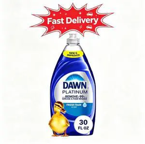 Dawn Platinum Dish Soap, Dishwashing Soap, Fresh Rain, 30 fl oz, Long-lasting suds deliver efficient cleaning for numerous dishes Dawn Platinum Dish Soap, Dishwashing Soap, Fresh Rain, 30 fl oz, Long-lasting suds deliver efficient cleaning for numerous dishes