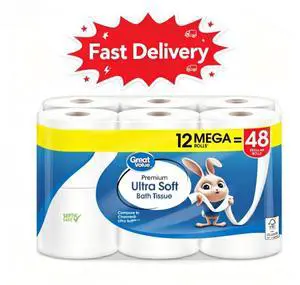 Great Value Ultra Soft Toilet Paper, 12 Mega Rolls, Compare to Charmin® Ultra Soft, Luxuriously soft surface offers gentle comfort to skin Great Value Ultra Soft Toilet Paper, 12 Mega Rolls, Compare to Charmin® Ultra Soft, Luxuriously soft surface offers gentle comfort to skin