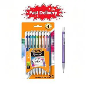 BIC Xtra Sparkle Mechanical Pencils, No. 2, Back to School Supplies, 0.7 mm, 24-Count (Barrel Colors May Vary) BIC Xtra Sparkle Mechanical Pencils, No. 2, Back to School Supplies, 0.7 mm, 24-Count (Barrel Colors May Vary)