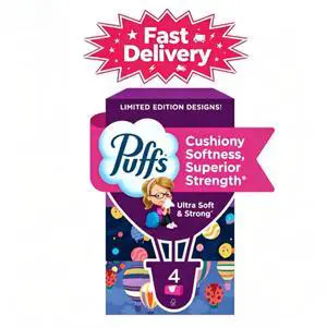Puffs Ultra Soft Facial Tissues, Back-to-School Exclusive, 4 Rectangle Boxes, 124 Facial Tissues Per Box, Portable rectangular boxes suitable for school and daily carry Puffs Ultra Soft Facial Tissues, Back-to-School Exclusive, 4 Rectangle Boxes, 124 Facial Tissues Per Box, Portable rectangular boxes suitable for school and daily carry