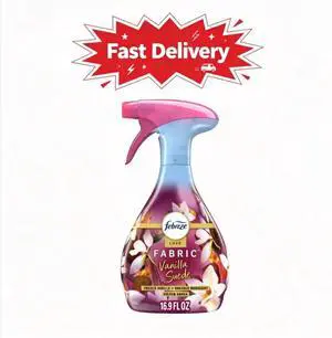 Febreze Fabric Spray Air Freshener, Odor-Fighting Fabric Refresher, Vanilla Suede Scent, 16.9 fl oz, Gentle formula safe for most upholstery and textiles Febreze Fabric Spray Air Freshener, Odor-Fighting Fabric Refresher, Vanilla Suede Scent, 16.9 fl oz, Gentle formula safe for most upholstery and textiles