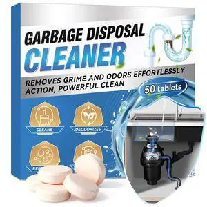 Garbage Disposal Cleaner and Deodorizer 50 Packs, Powerful Sink Drain Cleaner Tablets, 1 Year Supply for Kitchen, Bathroom, Shower, Home Cleaning Essentials Garbage Disposal Cleaner and Deodorizer 50 Packs, Powerful Sink Drain Cleaner Tablets, 1 Year Supply for Kitchen, Bathroom, Shower, Home Cleaning Essentials