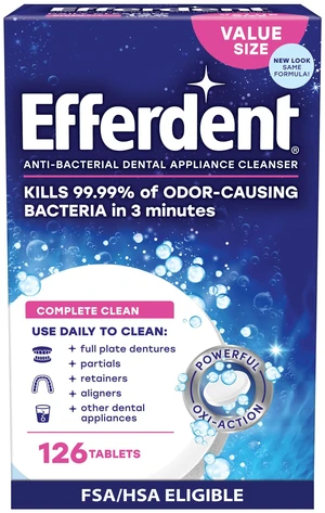 Efferdent Complete Clean Denture Cleaner Tablets, 126Count Efferdent Complete Clean Denture Cleaner Tablets, 126Count