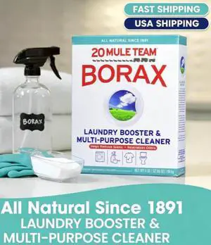 20 Mule Team All Natural Borax Laundry Detergent Booster & Multi-Purpose Household Cleaner, 65 Ounce 20 Mule Team All Natural Borax Laundry Detergent Booster & Multi-Purpose Household Cleaner, 65 Ounce