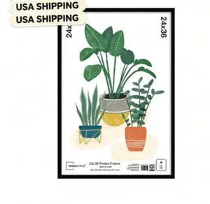 Mainstays 24 x 36 Inch Black Wall Photo Frame, Flat Profile Picture Frame Mainstays 24 x 36 Inch Black Wall Photo Frame, Flat Profile Picture Frame
