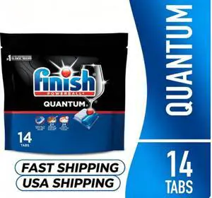 Finish Quantum Dishwasher Pods, No Pre-Rinse Dishwasher Detergent Tabs Soap, Advanced Clean, 14 Count Finish Quantum Dishwasher Pods, No Pre-Rinse Dishwasher Detergent Tabs Soap, Advanced Clean, 14 Count