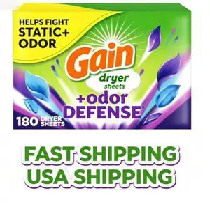 Gain Fabric Softener Dryer Sheets with Odor Defense, Super Fresh Blast Scent, 180 Count, StaticReducing AntiOdor Laundry Sheets for Fresh Soft Clothes Gain Fabric Softener Dryer Sheets with Odor Defense, Super Fresh Blast Scent, 180 Count, StaticReducing AntiOdor Laundry Sheets for Fresh Soft Clothes