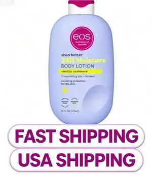eos Shea Better 24H Moisture Body Lotion, Vanilla Cashmere Scent, Moisturizing Shea Butter Skin Cream for Dry Skin, 16 fl oz eos Shea Better 24H Moisture Body Lotion, Vanilla Cashmere Scent, Moisturizing Shea Butter Skin Cream for Dry Skin, 16 fl oz