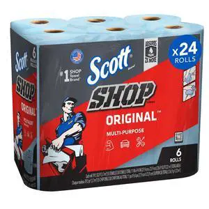 Scott Shop Towels, Heavy Duty MultiPurpose Cleaning Towels, 6 Rolls, 55 Sheets Per Roll Scott Shop Towels, Heavy Duty MultiPurpose Cleaning Towels, 6 Rolls, 55 Sheets Per Roll