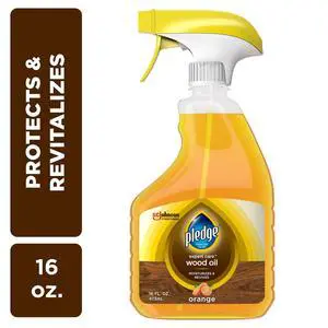 Pledge Wood Oil Expert Care Trigger Spray, Moisturizes & Revives Sealed Wood Furniture, Orange Scent, 16 oz Pledge Wood Oil Expert Care Trigger Spray, Moisturizes & Revives Sealed Wood Furniture, Orange Scent, 16 oz