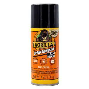 Gorilla Mist Spray Adhesive MultiPurpose Repositionable Glue, Arts Crafts & Household Use, 4 fl. oz., 1 Each Gorilla Mist Spray Adhesive MultiPurpose Repositionable Glue, Arts Crafts & Household Use, 4 fl. oz., 1 Each