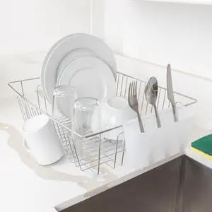 Mainstays Stainless Steel Kitchen Dish Drying Rack, RustResistant Countertop Dish Drainer Organizer for Plates, Bowls, Cups & Utensils Mainstays Stainless Steel Kitchen Dish Drying Rack, RustResistant Countertop Dish Drainer Organizer for Plates, Bowls, Cups & Utensils