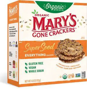 Mary's Gone Crackers Super Seed Everything Crackers, Organic, Gluten Free, 4 oz Mary's Gone Crackers Super Seed Everything Crackers, Organic, Gluten Free, 4 oz