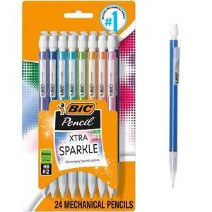 BIC Xtra-Sparkle Number 2 Mechanical Pencils, 0.7mm, 24-Count Pack BIC Xtra-Sparkle Number 2 Mechanical Pencils, 0.7mm, 24-Count Pack