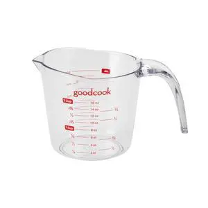 GoodCook Everyday 2-Cup Liquid Measuring Cup with Ounces and Milliliters Markings, Tapered Pour Spout, Easy-to-Read Lines, Comfortable Handle for Precise Measuring, Clear GoodCook Everyday 2-Cup Liquid Measuring Cup with Ounces and Milliliters Markings, Tapered Pour Spout, Easy-to-Read Lines, Comfortable Handle for Precise Measuring, Clear