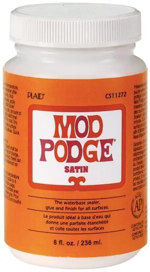 Mod Podge PLCS11272 Water Base Sealer, Glue, Satin Finish, 8oz, Clear Mod Podge PLCS11272 Water Base Sealer, Glue, Satin Finish, 8oz, Clear