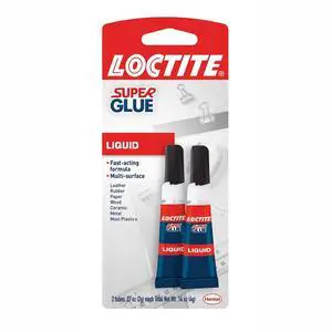 Loctite Super Glue Liquid 0.07 fl oz Tube 2 Pack, Clear, Cyanoacrylate Adhesive, Quick Dry for Plastic, Wood, Metal, Crafts & Repair Loctite Super Glue Liquid 0.07 fl oz Tube 2 Pack, Clear, Cyanoacrylate Adhesive, Quick Dry for Plastic, Wood, Metal, Crafts & Repair