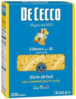 De Cecco Elbows No. 81 Pasta, 16 oz De Cecco Elbows No. 81 Pasta, 16 oz