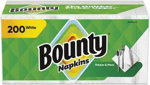 Bounty Paper Napkins, White, 200 Count Bounty Paper Napkins, White, 200 Count