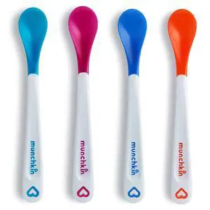 Munchkin White Hot Safety Baby Spoons, BPA Free, 4 Pack, Polypropylene Munchkin White Hot Safety Baby Spoons, BPA Free, 4 Pack, Polypropylene