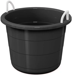 Life Story 17-Gallon Flexible Plastic Storage Tub with Rope Handles, Multi-Purpose Utility Bucket, Black Life Story 17-Gallon Flexible Plastic Storage Tub with Rope Handles, Multi-Purpose Utility Bucket, Black