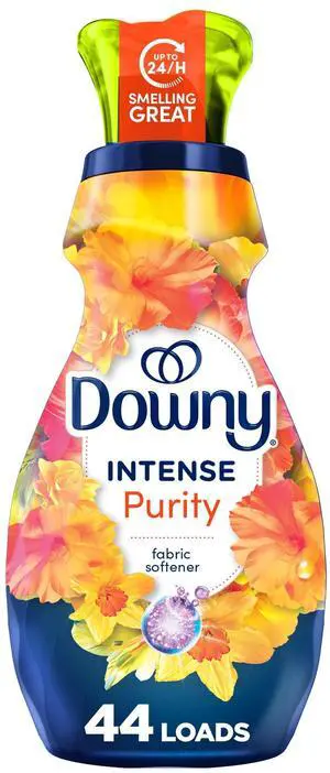 Downy Intense Liquid Fabric Softener, Purity Scent, 32 fl oz, 44 Loads Downy Intense Liquid Fabric Softener, Purity Scent, 32 fl oz, 44 Loads