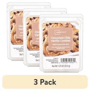 Mainstays Chocolate Chip Vanilla Cookies Scented Wax Melt, 1.25 oz, 3 Pack Mainstays Chocolate Chip Vanilla Cookies Scented Wax Melt, 1.25 oz, 3 Pack