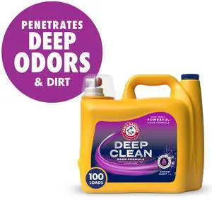 ARM & HAMMER Liquid Laundry Detergent, Deep Clean Odor Formula, Radiant Burst, 150 Fl Oz ARM & HAMMER Liquid Laundry Detergent, Deep Clean Odor Formula, Radiant Burst, 150 Fl Oz