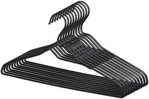 Better Homes & Gardens Black Non-Slip Adult Clothes Hangers with Chrome Hook 10 Pack Better Homes & Gardens Black Non-Slip Adult Clothes Hangers with Chrome Hook 10 Pack